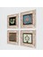 Yaşam Çiçeği, Lale, Şahmeran Çerçeveli Taş Duvar Tablosu 4’lü Set - Dekoratif Modern Sanat, Ev ve Ofis Dekoru |TK4-462| 2