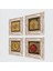 La İlahe İllallah, Nazar Duası, Mührü Şerif, Bereket Duası Taş Duvar Tablosu Çerçeveli Duvar Dekoru 4 Parça Tablo Seti Wall Art T4-1944 2