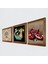 Şahmeran, Hayat Ağacı, Nar Taş Duvar Tablosu Ahşap Çerçeveli Duvar Dekoru 3 Parça Tablo Seti Wall Art W3-896 2