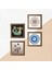 Nazar, Ebru Sanatı, Sri Yantra, Şahmeran Taş Duvar Tablosu Ahşap Çerçeveli Duvar Dekoru 4 Parça Tablo Seti Wall Art W4-998 5
