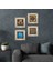 Yaşam Çiçeği, Semazen, Hu, Nazar Taş Duvar Tablosu Çerçeveli Duvar Dekoru 4 Parça Tablo Seti Wall Art T4-648 1