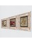 Mozaik Serisi, Kelebekli Çiçek, Nar Taş Duvar Tablosu Çerçeveli Duvar Dekoru 3 Parça Tablo Seti Wall Art T3-1086 2