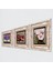 Kelebekli Çiçek, Hayat Ağacı, Nar Çerçeveli Taş Duvar Tablosu 3’lü Set - Dekoratif Modern Sanat, Ev ve Ofis Dekoru |TK3-1041| 2