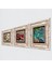 Van Gogh İrisler, Kelebekli Çiçek, Nar Taş Duvar Tablosu Çerçeveli Duvar Dekoru 3 Parça Tablo Seti Wall Art T3-1084 2