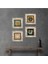 Lotus Çiçeği, Nazar, Şahmeran Çerçeveli Taş Duvar Tablosu 4’lü Set - Dekoratif Modern Sanat, Ev ve Ofis Dekoru |TK4-673| 1