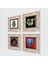 Fil, Tavus Kuşu, Şahmeran, Fatma Ana Eli (Hamsa) Çerçeveli Taş Duvar Tablosu 4’lü Set - Dekoratif Modern Sanat, Ev ve Ofis Dekoru |TK4-294| 2