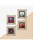 Fil, Tavus Kuşu, Nar Taş Duvar Tablosu Çerçeveli Duvar Dekoru 4 Parça Tablo Seti Wall Art T4-304 5