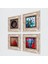 Fil, Tavus Kuşu, Nar Taş Duvar Tablosu Çerçeveli Duvar Dekoru 4 Parça Tablo Seti Wall Art T4-305 2