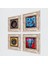 Fil, Tavus Kuşu, Çini Sanatı Balık, Nazar Çerçeveli Taş Duvar Tablosu 4’lü Set - Dekoratif Modern Sanat, Ev ve Ofis Dekoru |TK4-328| 2