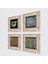 Stone Yaşam Çiçeği, Şahmeran Çerçeveli Taş Duvar Tablosu 4’lü Set - Dekoratif Modern Sanat, Ev ve Ofis Dekoru |TK4-475| 2
