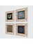 Nazar, Yaşam Çiçeği, Şahmeran Çerçeveli Taş Duvar Tablosu 4’lü Set - Dekoratif Modern Sanat, Ev ve Ofis Dekoru |TK4-479| 2