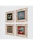 Kuş, Yaşam Çiçeği, Şahmeran Taş Duvar Tablosu Çerçeveli Duvar Dekoru 4 Parça Tablo Seti Wall Art T4-484 2