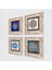 Nazar, Yaşam Çiçeği, Hayat Ağacı Çerçeveli Taş Duvar Tablosu 4’lü Set - Dekoratif Modern Sanat, Ev ve Ofis Dekoru |TK4-835| 2