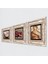 Soteria Mozaiği, Kelebekli Çiçek, Nar Taş Duvar Tablosu Çerçeveli Duvar Dekoru 3 Parça Tablo Seti Wall Art T3-1221 2