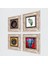 Fil, Yaprak, Tavus Kuşu, Nazar Taş Duvar Tablosu Çerçeveli Duvar Dekoru 4 Parça Tablo Seti Wall Art T4-324 2