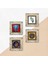 Fil, Yaprak, Tavus Kuşu, Nazar Taş Duvar Tablosu Çerçeveli Duvar Dekoru 4 Parça Tablo Seti Wall Art T4-324 5