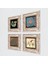 Yaşam Çiçeği, Lale, Şahmeran Çerçeveli Taş Duvar Tablosu 4’lü Set - Dekoratif Modern Sanat, Ev ve Ofis Dekoru |TK4-461| 2