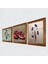Ebru Sanatı, Nar Taş Duvar Tablosu Ahşap Çerçeveli Duvar Dekoru 3 Parça Tablo Seti Wall Art W3-1696 2