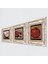 Bereket Duası, Kelebekli Çiçek, Nar Taş Duvar Tablosu Çerçeveli Duvar Dekoru 3 Parça Tablo Seti Wall Art T3-1214 2