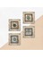 Stone Fas Desenli Vintage, Çini Sanatı Çerçeveli Taş Duvar Tablosu 4’lü Set - Dekoratif Modern Sanat, Ev ve Ofis Dekoru |TK4-87| 5