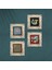 Kuş, Yaşam Çiçeği, Şahmeran Taş Duvar Tablosu Çerçeveli Duvar Dekoru 4 Parça Tablo Seti Wall Art T4-484 4