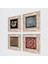 Stone Mandala, Yaşam Çiçeği, Şahmeran Çerçeveli Taş Duvar Tablosu 4’lü Set - Dekoratif Modern Sanat, Ev ve Ofis Dekoru |TK4-488| 2