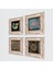 Sri Yantra, Yaşam Çiçeği, Şahmeran Çerçeveli Taş Duvar Tablosu 4’lü Set - Dekoratif Modern Sanat, Ev ve Ofis Dekoru |TK4-478| 2