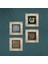 Sri Yantra, Yaşam Çiçeği, Şahmeran Çerçeveli Taş Duvar Tablosu 4’lü Set - Dekoratif Modern Sanat, Ev ve Ofis Dekoru |TK4-478| 4