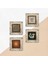 Yaşam Çiçeği, Sri Yantra, Şahmeran, Hayat Ağacı Çerçeveli Taş Duvar Tablosu 4’lü Set - Dekoratif Modern Sanat, Ev ve Ofis Dekoru |TK4-495| 5