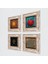Yaşam Çiçeği, Sri Yantra, Hayat Ağacı, Nar Taş Duvar Tablosu Çerçeveli Duvar Dekoru 4 Parça Tablo Seti Wall Art T4-497 2