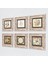 İslami Taş Duvar Tablosu Çerçeveli Duvar Dekoru 6 Parça Tablo Seti Wall Art T6-43 2