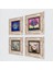 Kelebekli Çiçek, Hayat Ağacı Taş Duvar Tablosu Çerçeveli Duvar Dekoru 4 Parça Tablo Seti Wall Art T4-842 2
