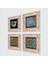 Mandala, Yaşam Çiçeği, Şahmeran Çerçeveli Taş Duvar Tablosu 4’lü Set - Dekoratif Modern Sanat, Ev ve Ofis Dekoru |TK4-489| 2