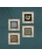 Mandala, Yaşam Çiçeği, Şahmeran Çerçeveli Taş Duvar Tablosu 4’lü Set - Dekoratif Modern Sanat, Ev ve Ofis Dekoru |TK4-489| 4