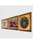 Nazar Boncuğu, Hayat Ağacı, Nar Taş Duvar Tablosu Ahşap Çerçeveli Duvar Dekoru 3 Parça Tablo Seti Wall Art W3-910 2