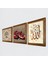 Allah Lafzı, Hayat Ağacı, Nar Taş Duvar Tablosu Ahşap Çerçeveli Duvar Dekoru 3 Parça Tablo Seti Wall Art W3-915 2
