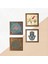 Stone Yaşam Çiçeği, Lale, Fatma Ana Eli (Hamsa) Ahşap Çerçeveli Taş Duvar Tablosu 4’lü Set – 25x25 cm Dekoratif Modern Sanat – Ev ve Ofis Dekoru |W4-406| 5