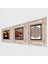 Yaşam Çiçeği, Leonardo da Vinci Mona Lisa, Nar Çerçeveli Taş Duvar Tablosu 3’lü Set - Dekoratif Modern Sanat, Ev ve Ofis Dekoru |TK3-1424| 2