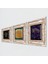 Lotus Çiçeği, Hayat Ağacı Taş Duvar Tablosu Çerçeveli Duvar Dekoru 3 Parça Tablo Seti Wall Art T3-1929 2