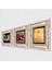 Leonardo da Vinci Vitruvius Adamı, Şahmeran, Nar Çerçeveli Taş Duvar Tablosu 3’lü Set - Dekoratif Modern Sanat, Ev ve Ofis Dekoru |TK3-959| 2