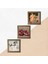 İki Müzisyen Kız, Leonardo da Vinci At Heykeli, Nar Ahşap Çerçeveli Taş Duvar Tablosu 3’lü Set – 25x25 cm Dekoratif Modern Sanat – Ev ve Ofis Dekoru |W3-1284| 5