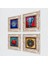 Fil, Nazar, Hayat Ağacı, Nar Çerçeveli Taş Duvar Tablosu 4’lü Set - Dekoratif Modern Sanat, Ev ve Ofis Dekoru |TK4-859| 2