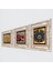 Lotus Çiçeği, Nazar, Nar Taş Duvar Tablosu Çerçeveli Duvar Dekoru 3 Parça Tablo Seti Wall Art T3-1608 2