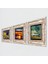Van Gogh Oise Bankası, Kafe Terasta Gece, Deniz Manzarası Taş Duvar Tablosu Çerçeveli Duvar Dekoru 3 Parça Tablo Seti Wall Art T3-1950 2