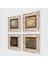 Yaşam Çiçeği, Lotus Çiçeği, Sri Yantra Çerçeveli Taş Duvar Tablosu 4’lü Set - Dekoratif Modern Sanat, Ev ve Ofis Dekoru |TK4-566| 2