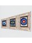 Nazar Çerçeveli Taş Duvar Tablosu 3’lü Set - Dekoratif Modern Sanat, Ev ve Ofis Dekoru |TK3-1957| 2