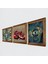 Hayat Ağacı, Nazar, Nar Taş Duvar Tablosu Ahşap Çerçeveli Duvar Dekoru 3 Parça Tablo Seti Wall Art W3-1684 2