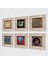 Yaşam Çiçeği, Fil, Nazar, Tavus Kuşu, Lotus Çiçeği, Şahmeran Taş Duvar Tablosu Çerçeveli Duvar Dekoru 6 Parça Tablo Seti Wall Art T6-75 2