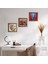 Fil, Kelebekli Çiçek, Nar Taş Duvar Tablosu Ahşap Çerçeveli Duvar Dekoru 3 Parça Tablo Seti Wall Art W3-1100 1