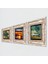 Van Gogh Süsenler, Oise Bankası, Deniz Manzarası Taş Duvar Tablosu Çerçeveli Duvar Dekoru 3 Parça Tablo Seti Wall Art T3-1951 2